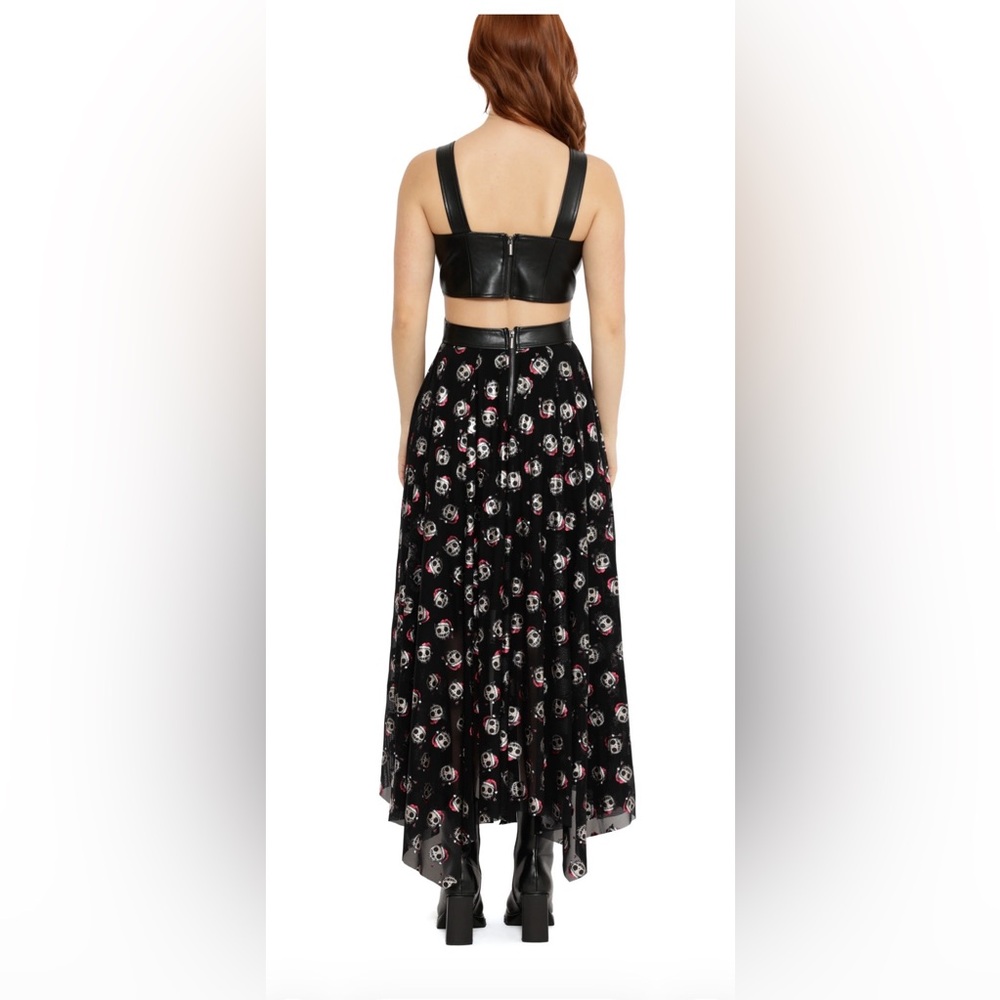 Blackmilk Route 666 Santa Claws Handkerchief Maxi Dress High Low Jackskellington - Picture 2 of 10